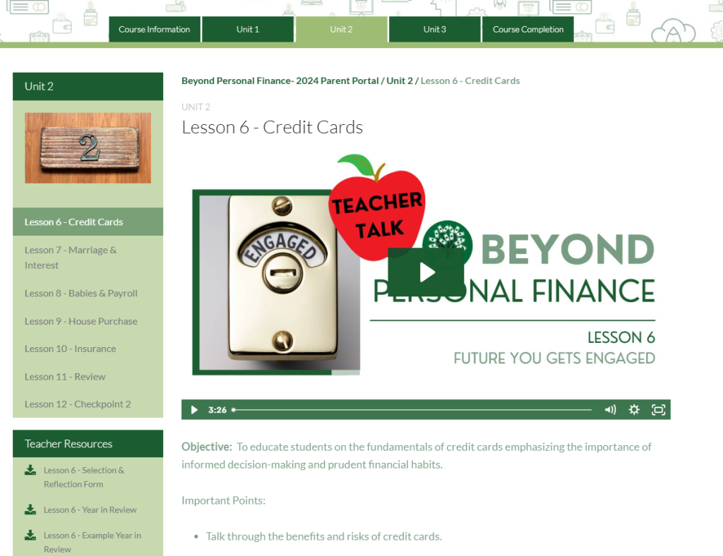 beyond personal finance parent help